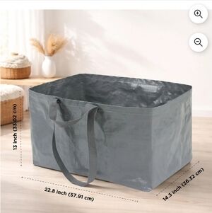 Mainstays Gray 19-Gallon Open Top Storage Bag